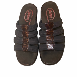 Klogs Brown Tortoise Slides Sandals Size 10